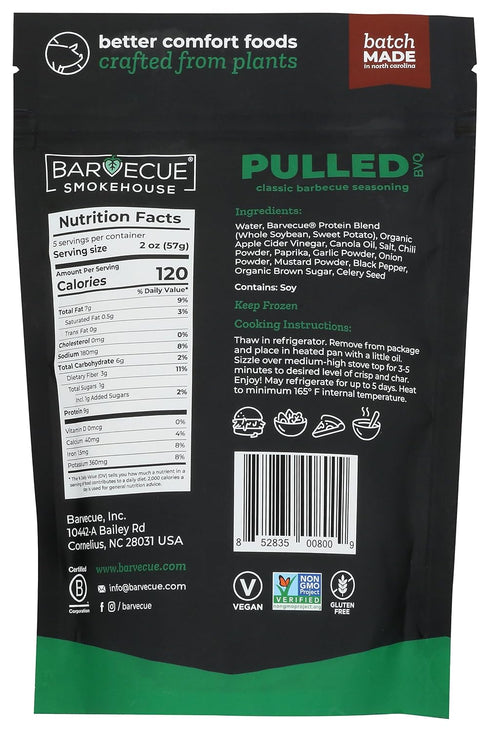 Frozen, 12 Barvecue, BVQ Pulled Plant Based, Ounce