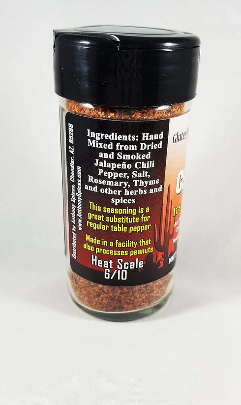 Anthony Spices Arizona Chipotle Chile Pepper Seasoning in Glass Shaker Bottle