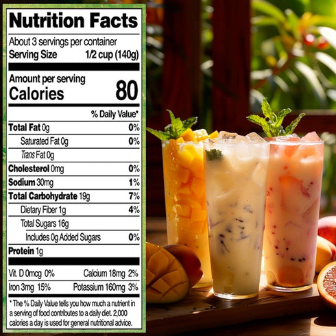 14 Oz (Pack 6) Native Forest Organic Tropical Fruit Salad - Canned Fruit in Natural Juice, Tropical Fruit Cocktail