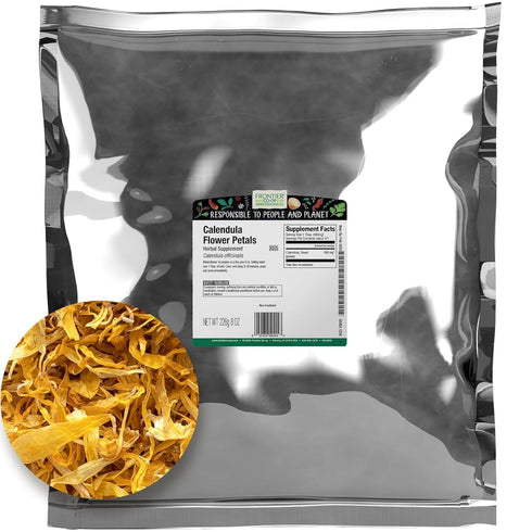 Frontier Co-op Dried Calendula Flower Petals, 8 oz, Bulk Bag - For