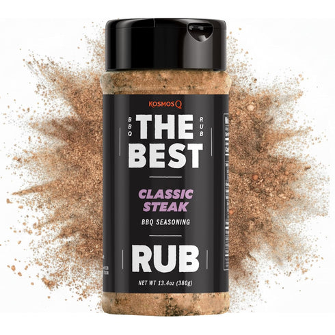 Kosmos Q The Best Classic Steak Seasoning Rub, Garlic Pepper & Paprika