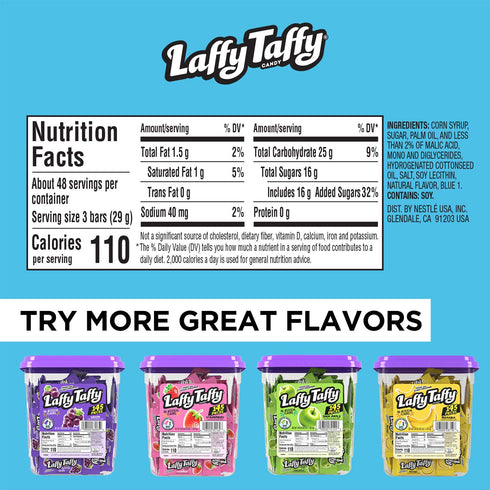 (145 Laffy Taffy Candy, Blue Raspberry Flavored, Individually Wrapped Candy Pieces)