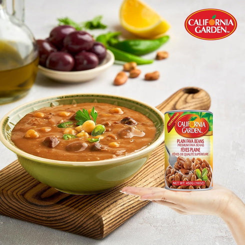 California Garden (6 Pack) 15.9oz 6 - Premium Fava Beans, Plain x
