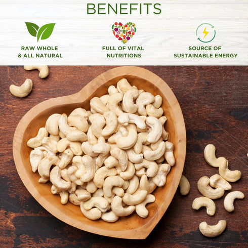 (16 0z. 1 lb) 100% 16 0z. 1 lb Raw Cashews Unsalted Whole / | Vegan Protein Snacks | Make Cashew Milk | Keto and Paleo