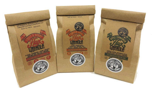 Columbia County Bread & Granola Flax Granola - Variety Pack: Fruit & Berry, Pumpkin Spice, and Apple