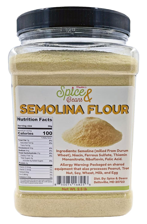 Semolina Flour | Premium Durum Wheat Flour for Homemade Pasta, Bread, Pizza