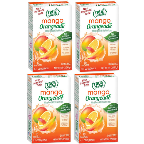 True Orange Mango Orange Drink Mix, 10-count, Pack of 4
