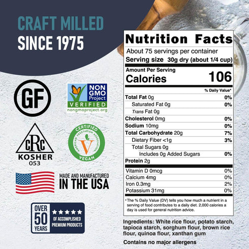 5 Lb Great River Milling Gluten Free All Purpose Flour | Made from All Purpose Gluten Free Baking Alternative