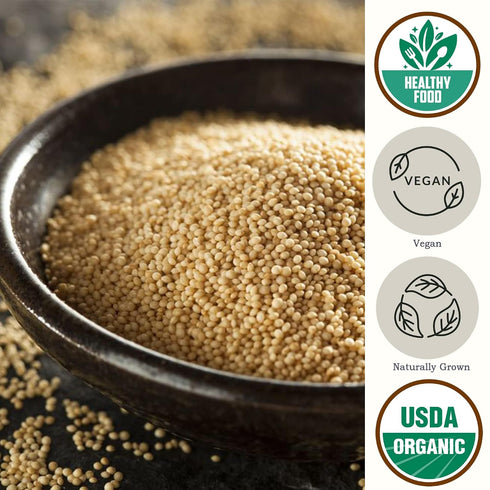 (2.8 lb) Be Still Farms Amaranth Grain Organic - Amaranto Bulk Ancient Whole Grain Seeds - Great for Cereal, Flour