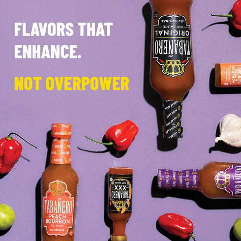 Set 5 Pack (5oz Tabanero Hot Sauces Gift - The Royal Family Collection, Variety Each), Includes Original, Extra Hot