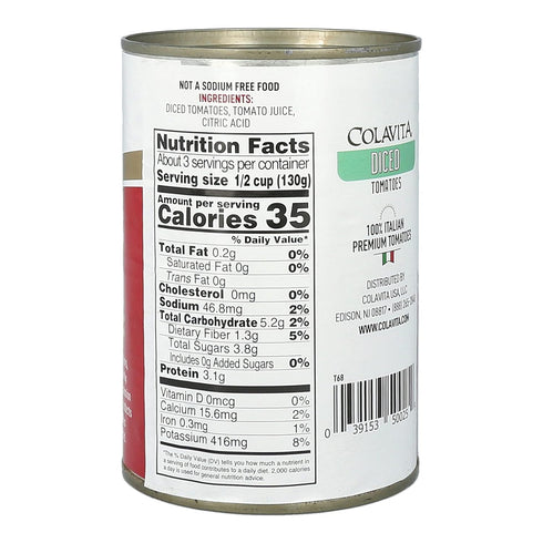 14.1oz Colavita Canned Tomatoes - Diced, Can