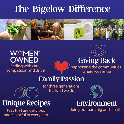 (Pack 6), 108 Bigelow Tea Sapphire Bay Butterfly Pea Flower, Blue Tea, Caffeine Free of Total Tea Bags