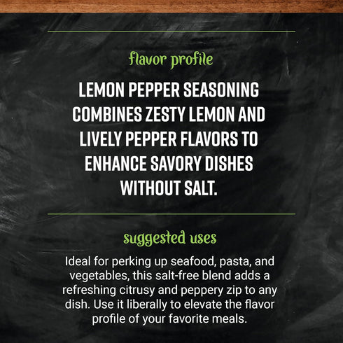 Frontier Salt Free Organic Seasoning, Lemon Pepper, 2.5 Oz