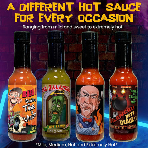5 oz) Jeff Dunham - Walter's Garlic & Habanero Hot Sauce | Bold and Spicy Sauce Infused with the Perfect Amount