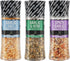 Soeos Spice Seasoning Set of 3 with Integrated Grinders: Spicy Garlic, Garlic & Herbs, Garlic Salt, Seasoning Gift Set