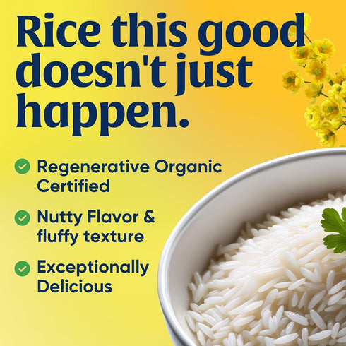 32 Oz Lundberg Regenerative Organic Certified (Roc) Long Grain White Basmati Rice Non-Sticky, Fluffy Aromatic Organic