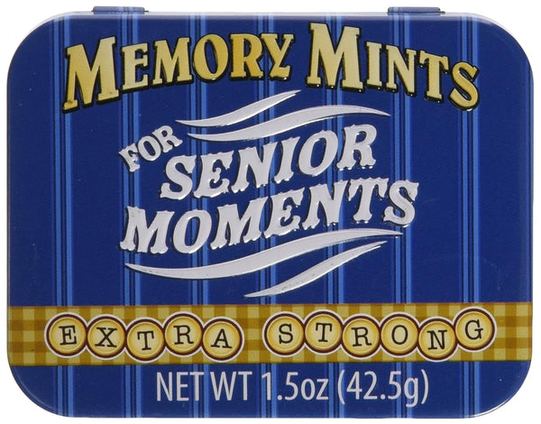 Boston America Gag Gifts Memory Mints, Sugar Candy for Senior Moments