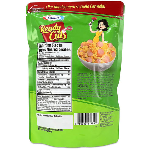 Carmela 10 oz (Pack 1) Ready Cuts Bite-Sized Chicken Sausage in Chicken Broth, Pre-Cut, Shelf-Stable Pouch, High