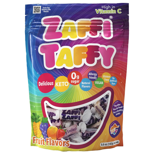 Zollipops Candy Clean Teeth - Keto Sugar Free Taffy Assorted Flavors, 5 Oz (Pack of 1) for Guilt-Free Snacking