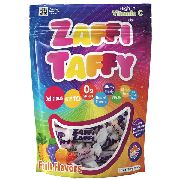 Zollipops Candy Clean Teeth - Keto Sugar Free Taffy Assorted Flavors, 5 Oz (Pack of 1) for Guilt-Free Snacking