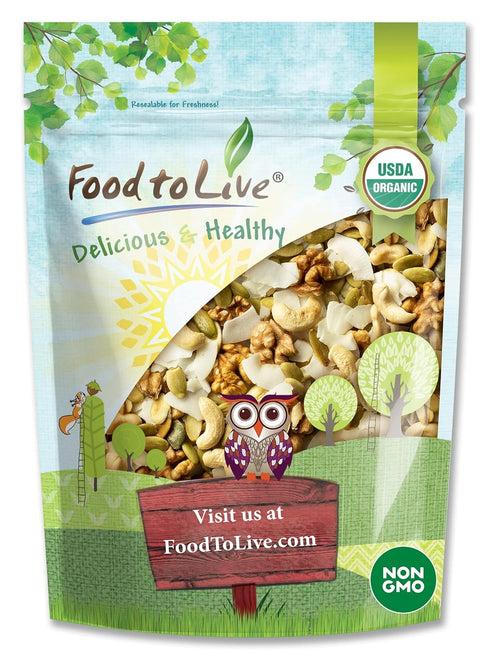 Food to Live - Organic Coconut and Friends Trail Mix, 1 Pound