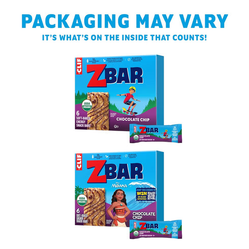 Clif Kid ZBar Pack 10-11g (36 Pack) Zbar - Chocolate Chip and Chocolate Brownie - Variety - Soft Baked Snack Bars