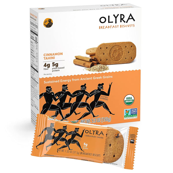 Olyra Biscuit Breakfast Olympic Rynner Cinnamon Tahini Organic, 5.3 Ounce