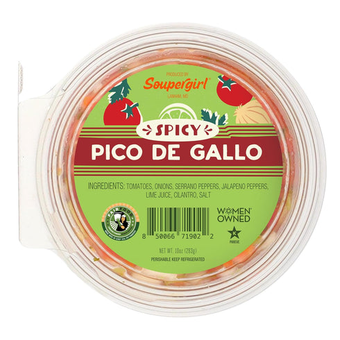 Fresh Produce Soupergirl Pico de Gallo Spicy Salsa | Fresh Chunky Salsa | Kosher,
