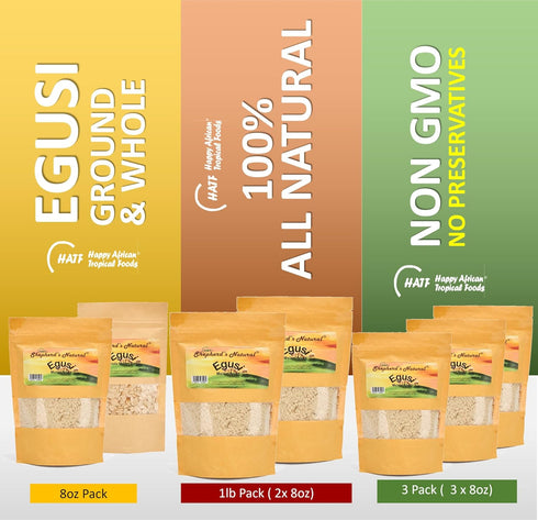 1.75LB 46 20 EGUSI SOUP MADE EASY Get the rich, traditional taste of Nigeria in minutes! This full jumbo kit by HATF'S