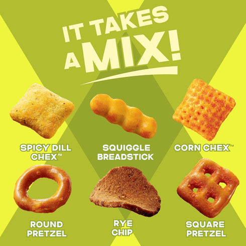 Chex Mix 13.5 oz Spicy Dill Snack Mix, Savory Snack Bag, Family Size