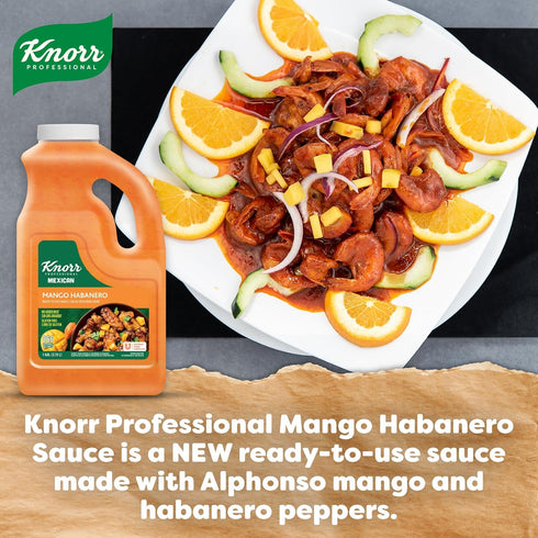 1 Pack 1 Knorr Professional Mango Habanero Sauce, Ready to Use Sauce for Foodservice, Gluten Free, Gallon