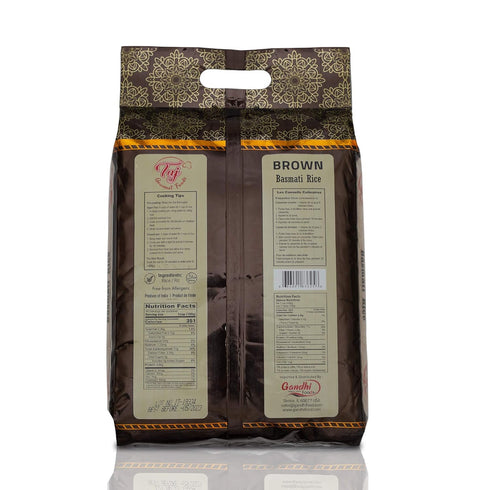 TAJ Gourmet Foods 10-Pounds TAJ Gourmet Brown Basmati Rice, Naturally Aged