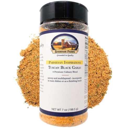 Shawhan Farms Gourmet Parmesan Inspirations Tuscan Black Garlic Seasoning Topper, 7 oz