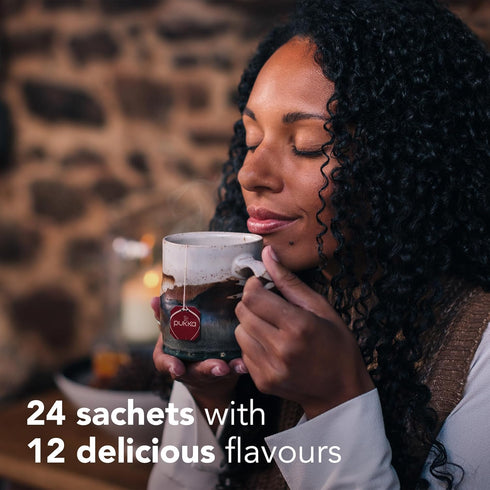 2025 24 100% Pukka Advent Calendar Organic Tea Sampler, Selection of Delightful Black & Green Tea Infusions, Christmas