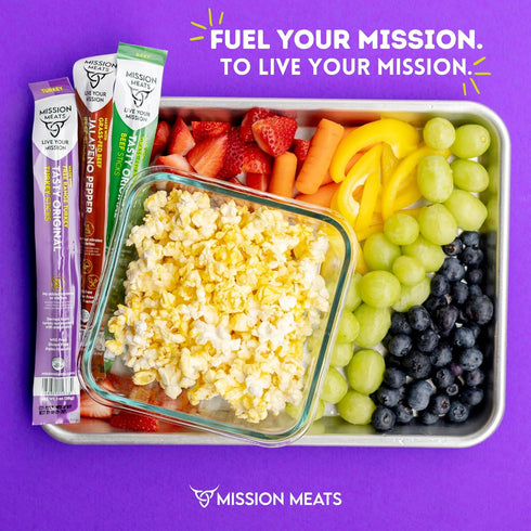 Pack 30 (12ct) Mission Meats Variety with Certified Organic Beef, Grass Fed, Free Range Turkey, and Cracked Pepper Pork
