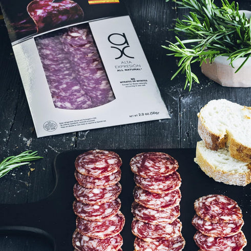 (2 oz) (2) Acorn-fed Iberico Salami//Salchichon Iberico de Bellota Sliced