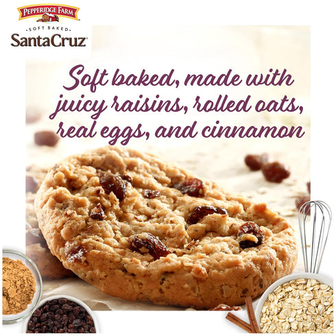 8.6 oz. Pepperidge Farm Santa Cruz Soft Baked Oatmeal Raisin Cookies, Bag