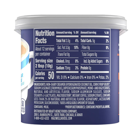4.3 oz. (Pack 2) Maxwell House International Sugar-Free French Vanilla Instant Coffee Beverage Mix