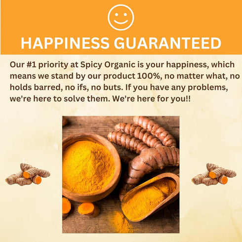 SPICY ORGANIC Turmeric Root Powder – 16 oz. – High Curcumin Non-GMO Spice for Cooking and Skin Care