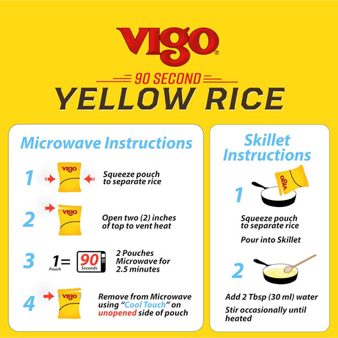 90 8.8 (Pack 1) Vigo Second Yellow Rice with Extra Virgin Olive Oil, Ounce
