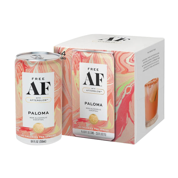 AF Drinks Non-Alcoholic Paloma | Alcohol Alternative Sparkling Cocktails with AFTERGLOW Botanical