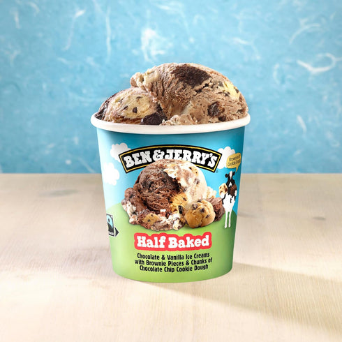 Ben & Jerry's 16 oz Half Baked Chocolate and Vanilla Ice Cream