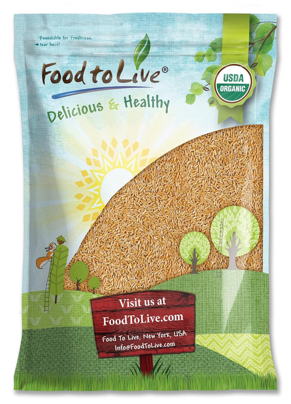 Food to Live Organic KAMUT Khorasan Wheat Berries, 10 Pounds 100% Whole