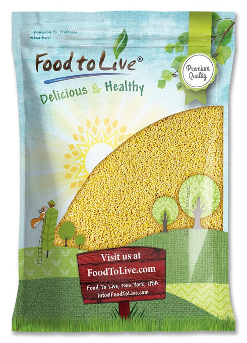 Food to Live Hulled Millet, 9 Pounds Whole Grain Seeds, Kosher, Raw,