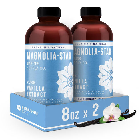 Magnolia-Star 16 oz Pure Vanilla Extract, Made from Madagascar Bourbon Vanilla Beans, Non-GMO