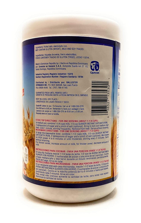 11.6 OZ Quaker Avena with Iron Instant Oats With Iron Cereal Mix