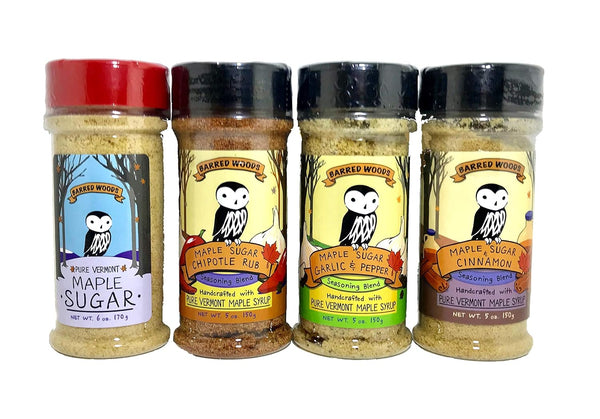 Maple Seasonings - Box of 4 Jars of Pure Maple Sugar and