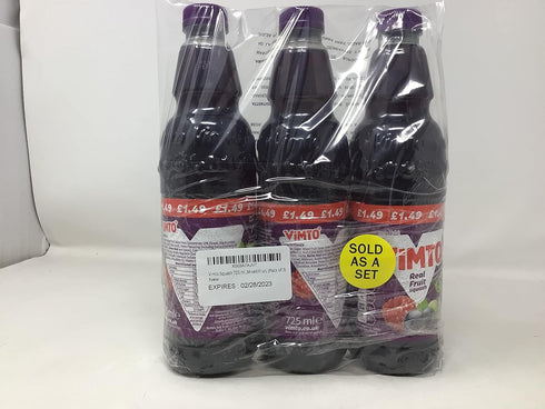 725 ml,Mixed (Pack 3) Vimto Squash Fruit