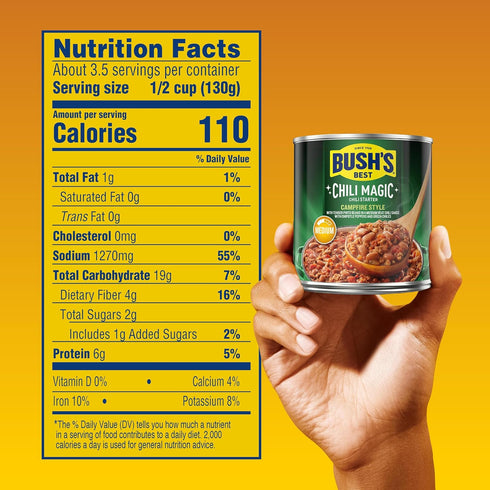 15.5 Oz (Pack 3) Bush's Campfire Style Chili Magic Chili Starter