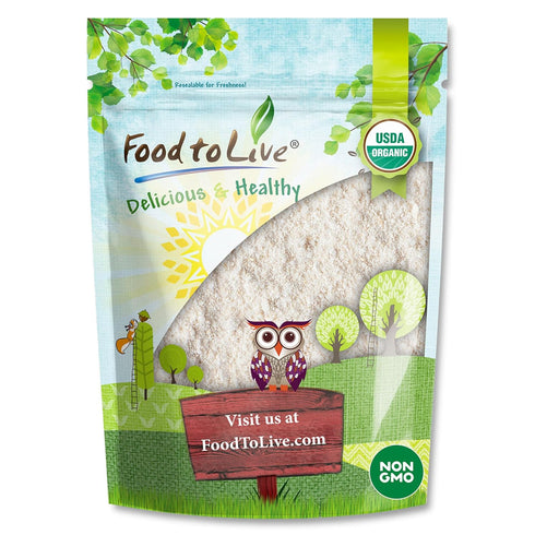Food to Live Gluten-Free Organic White Sorghum Flour, 8 Ounces Non-GMO Whole